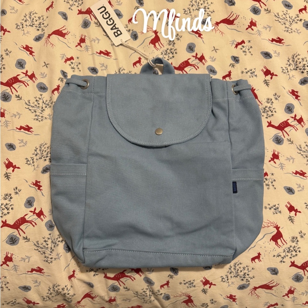 Baggu Drawstring backpack BNWT Washed Blue